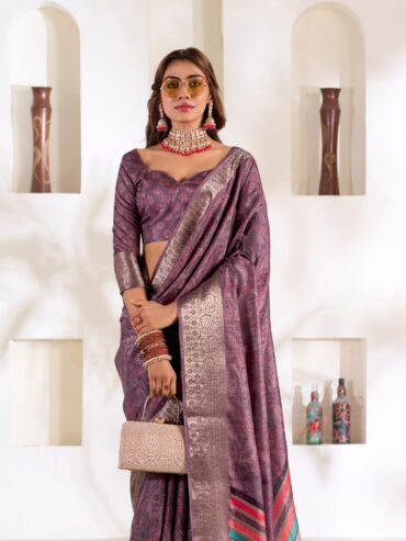 magenta-soft-dola-silk-saree-with-foil-digital-print-and-zari-border
