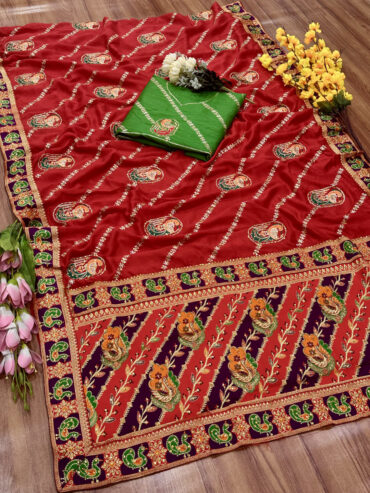 red-premium-dola-silk-panetar-saree-with-embroidery-and-diamond-work